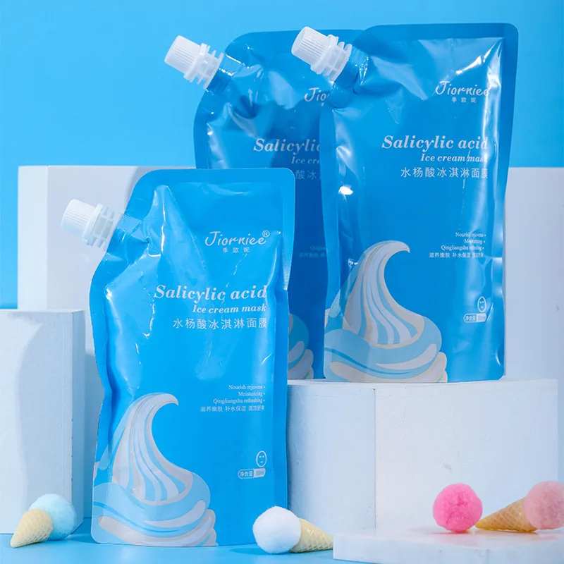 Hot Selling Oil Control Anti Acne Salicylic Acid Ultra Cleansing Whitening Shrink Pores Ice Cream Facial Mask