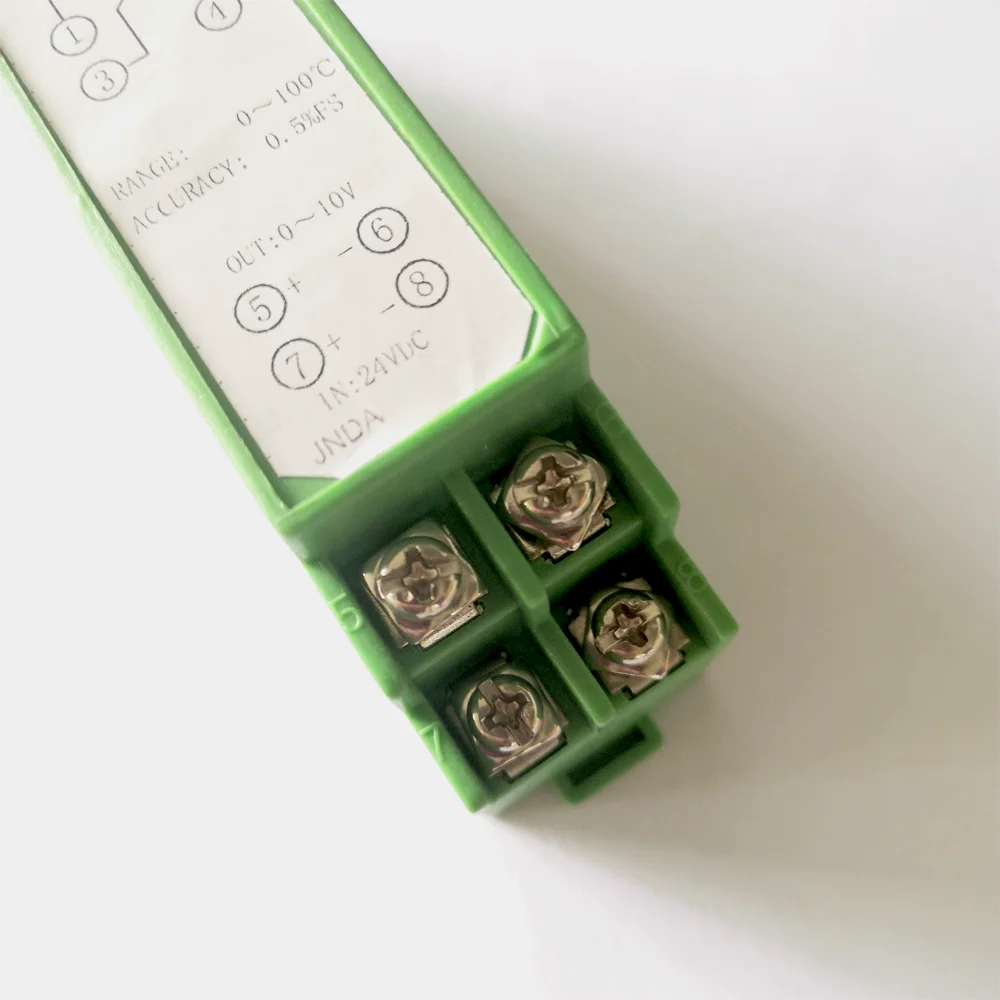 Din Rail mounted pt100 RTD temperature transmitter 4-20mA output temperature transmitter module made in china supplier
