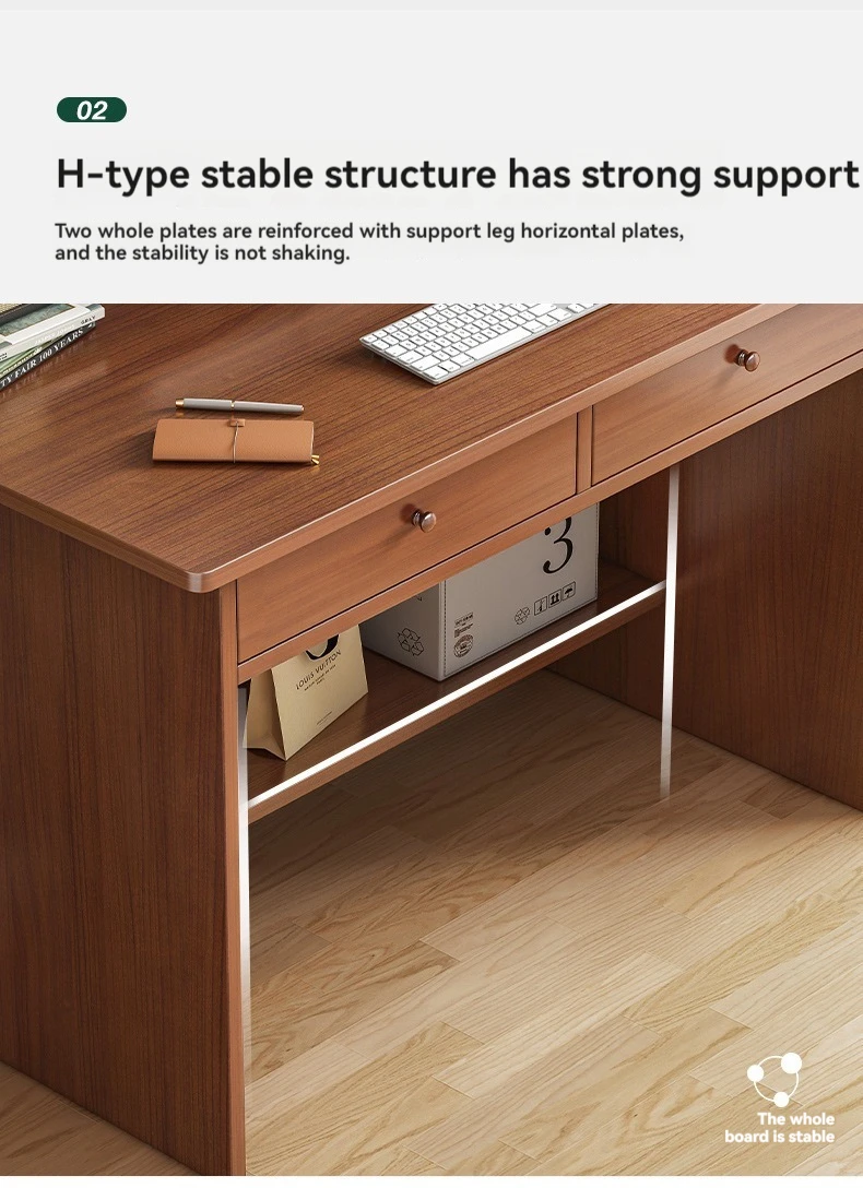 2024 YOUTAI narrow corner simple small home desk two styles computer MDF studying desk with drawer and shelf