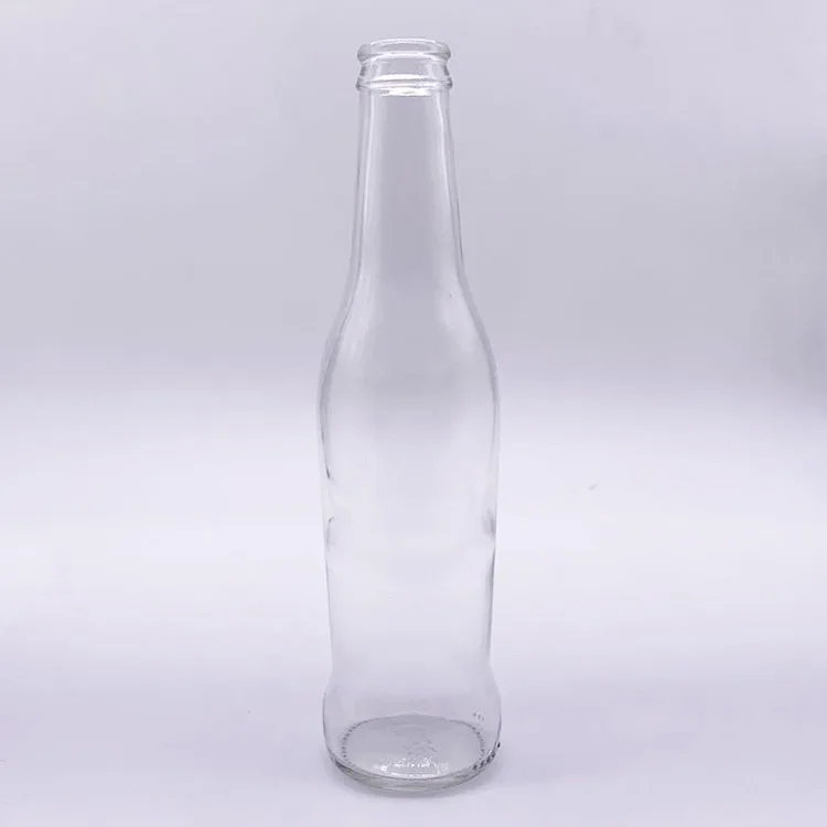 250ml clear round glass soda bottle for juice beverage cola