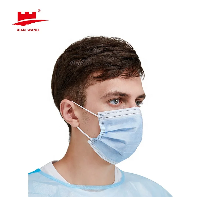 Face Dust Mask Earloop Medical Surgical Mask Hot Sale 3 Ply Disposable Face Mask
