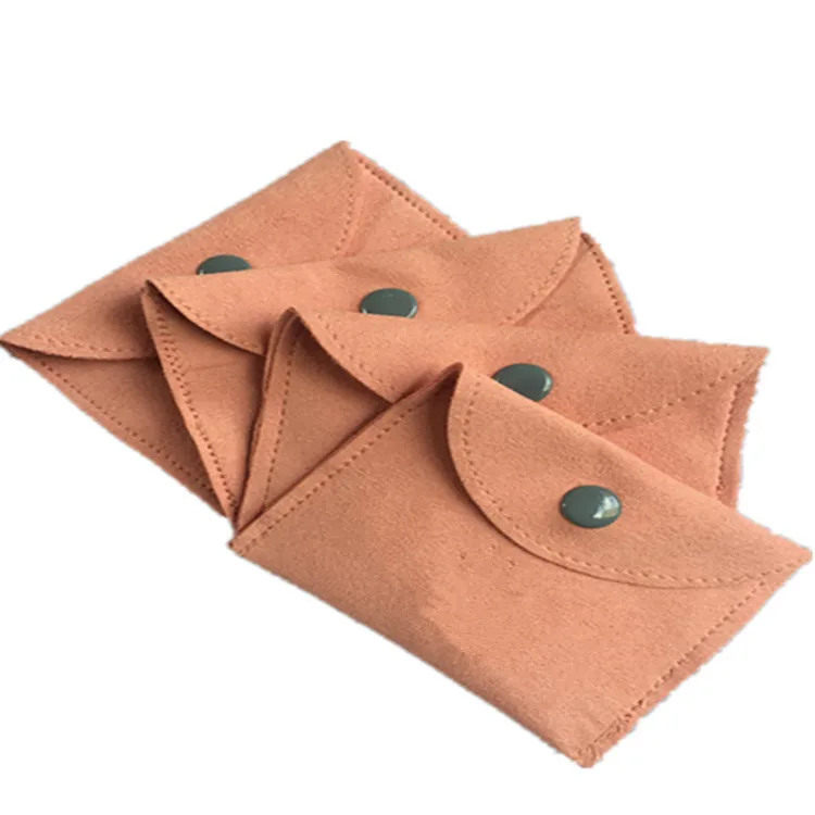Suede microfiber printed custom small bracelet earring velvet pouch linen cotton canvas packaging  jewelry pouch with logo