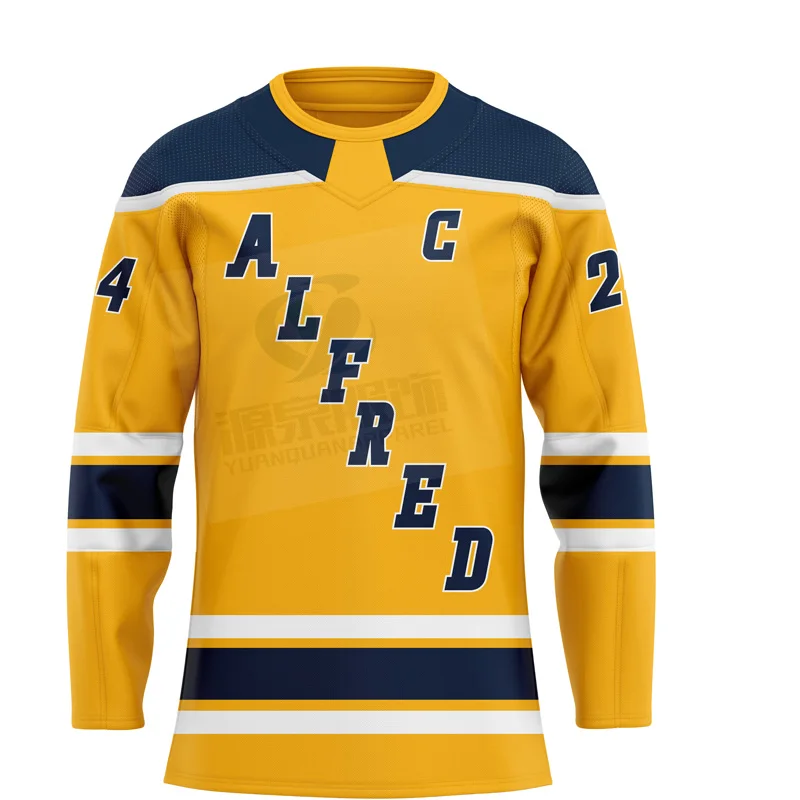 Pro +Neck  Custom Tackle Twill Embroidered Hockey Jersey