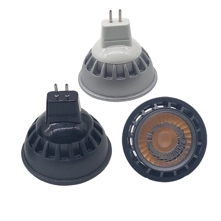 
Factory Direct COB LED Light Bulb 6W 550lm 3000K White 12V 220V 110V Aluminum Non dimmable MR16 LED Spotlight 