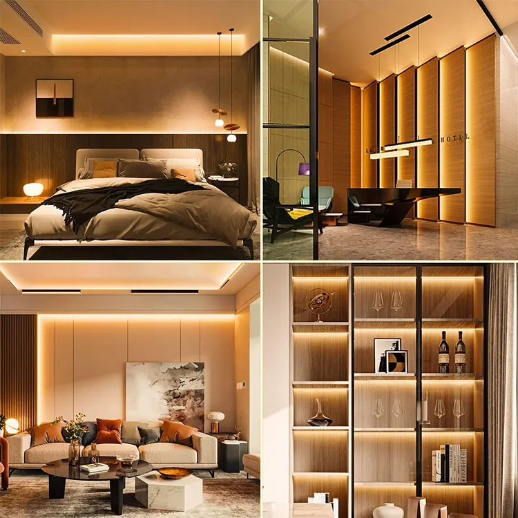 Hot sale COB LED Strip 320LEDs IP20 DC 24V White 3000K Furniture Wardrobe Decor Flexible RGBW LED COB Strip Light