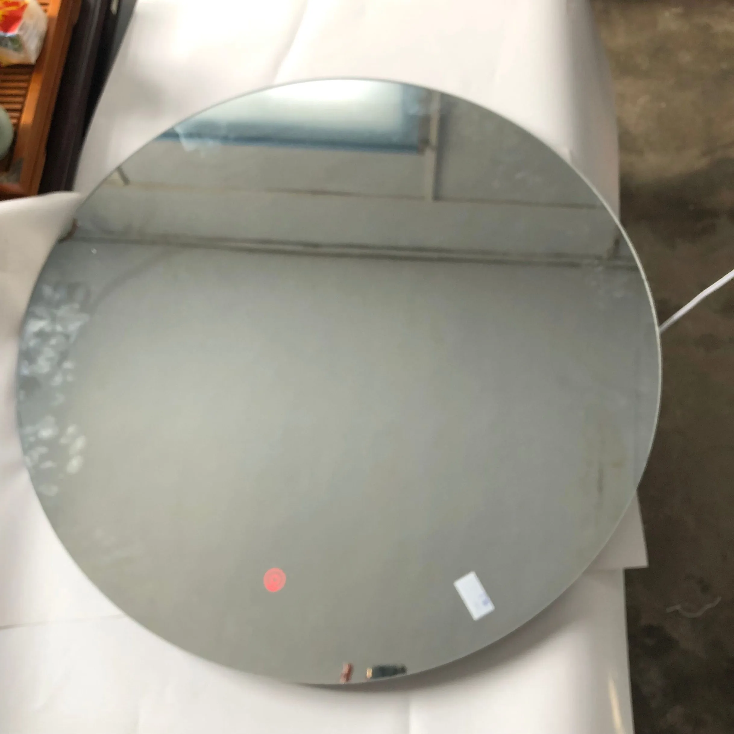 Home decor 40x40cm 50x50cm 60x60cm Salon Mirror Shower Fogless Big Wall Mirrors Round Lighted Led Frameless Mirror