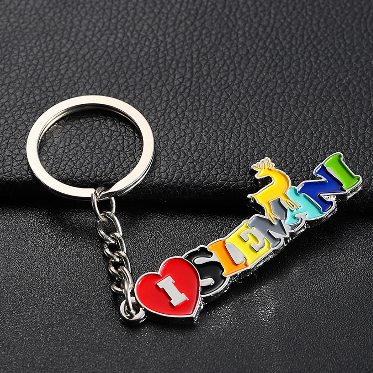 Your Own Customised Key Rings 2d 3D Letter Zinc Alloy Metal Soft Enamel Key Chains Wholesale Factory Custom Keychain with Logo