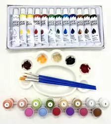 Acrylic Paint Set of 24 Vivid Colors Art Craft Paints for Beginners & Professional Artist