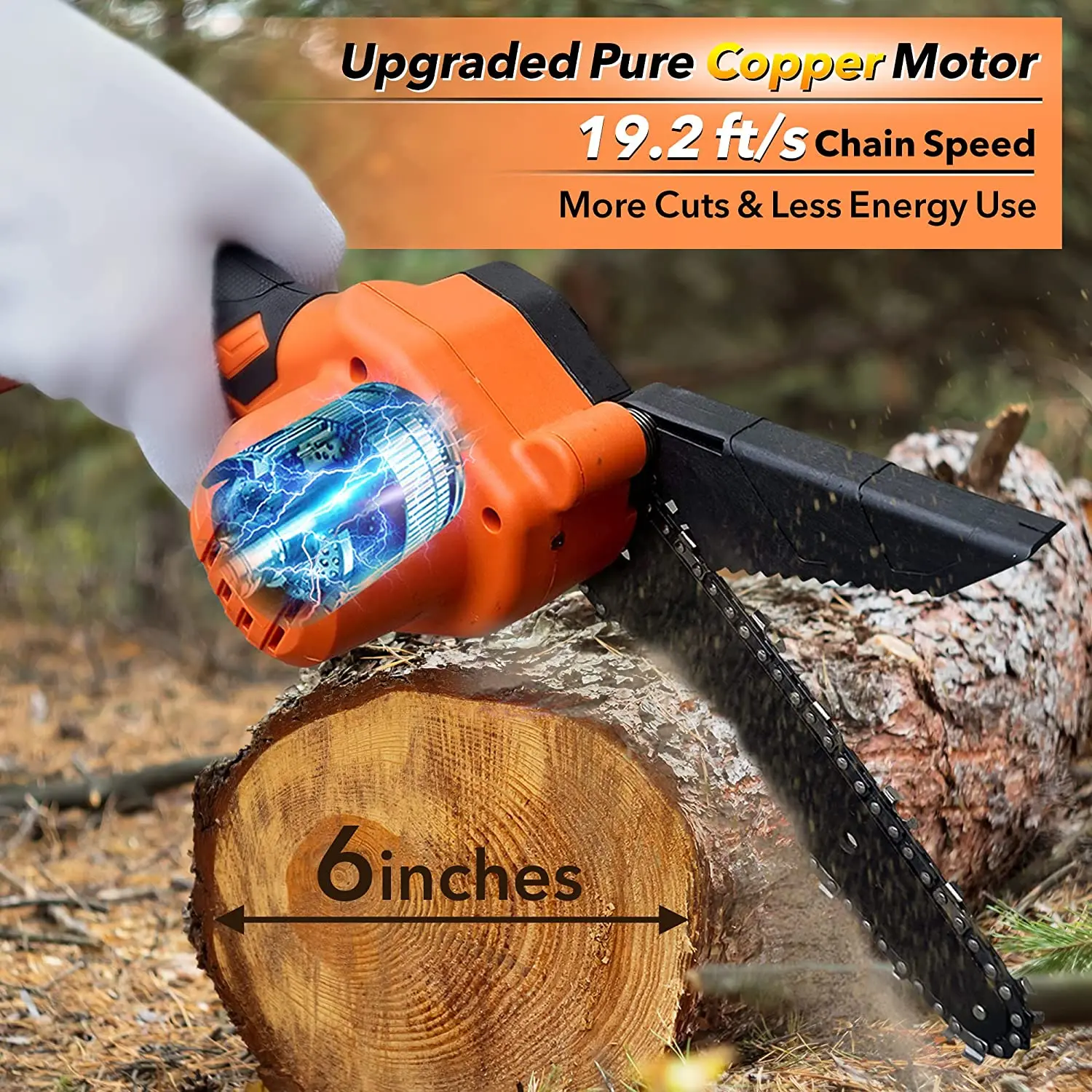 New 21v electric cordless chain saw sharpening garden tools battery powered