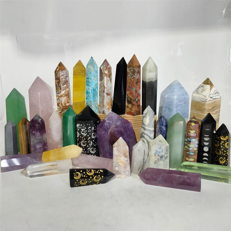 Hot Sale Natural Crystal Healing Stone Bulk Crystal Tower Crystal Wand Points
