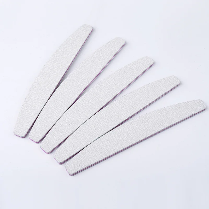 High Quality Custom Logo Printed Nail File Professional Double Side Sandpaper Zebra Grey Nail Art File For 100/180