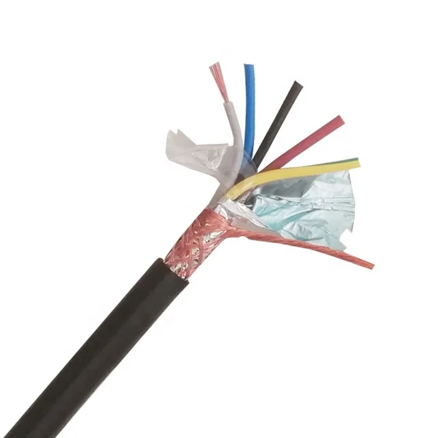 5C 0.5mm Signal Control Cable Wire PVC Insulated 300V RVVP 5 Core Shielded Flexible Cables