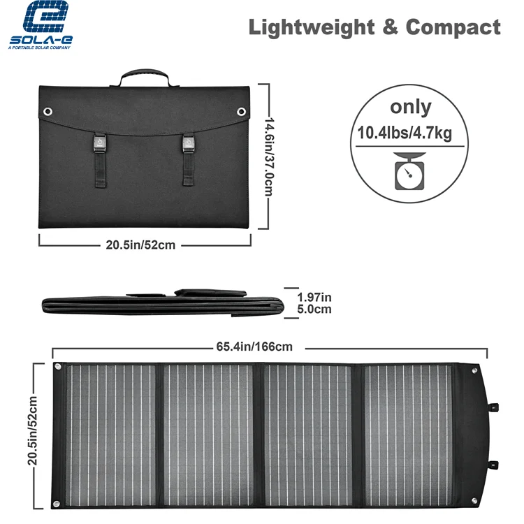 120W High-power Outdoor water resistant mono foldable Travel Solar Charger Solar Cell Phone Charger Panels Solar Energy  Android