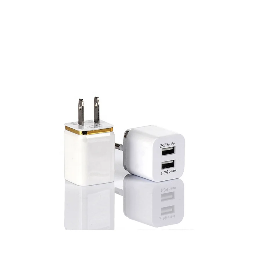 Высокое качество металла цвет края двойной порты USB для мобильного телефона адаптер стены зарядное устройство