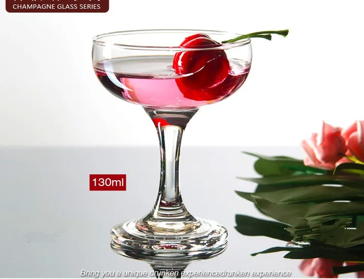 Handmade Products Flute Glasses Goblet Cup Champagne 130ml Martini Cocktail Red Wine Party Modern Whiskey Glass 1pc/polyfoam Box
