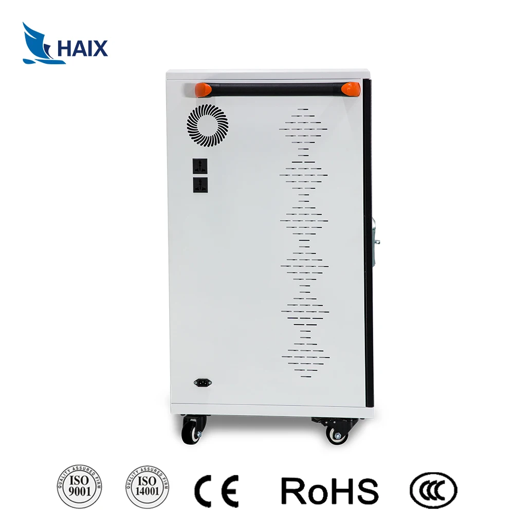 Educational Equipment Custom AC Socket Tablet Charging Cabinet 60 Ports USB Charging Mobile Phone Charging Cart