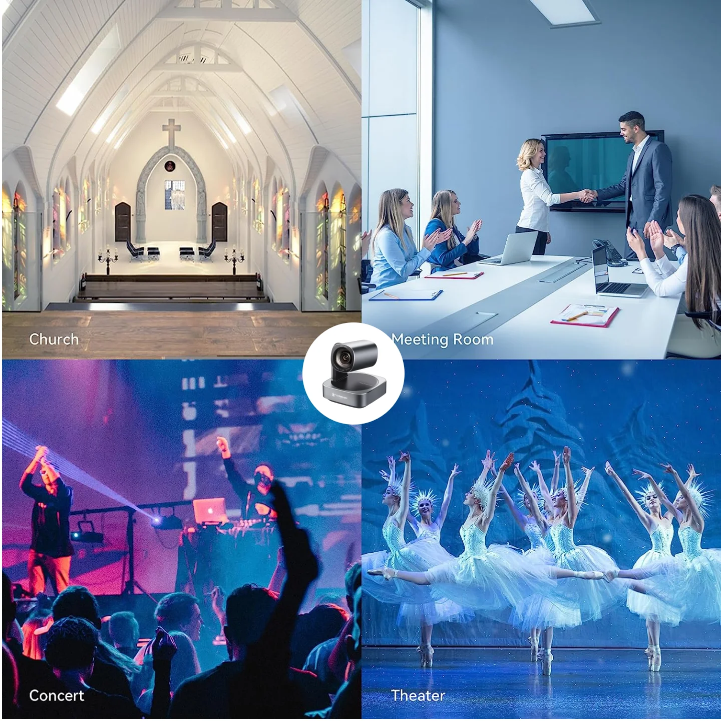 Live Streaming 4K UHD Video Camera 12X Optical Zoom Conference PTZ Camera for Remote Collaboration Broadcast