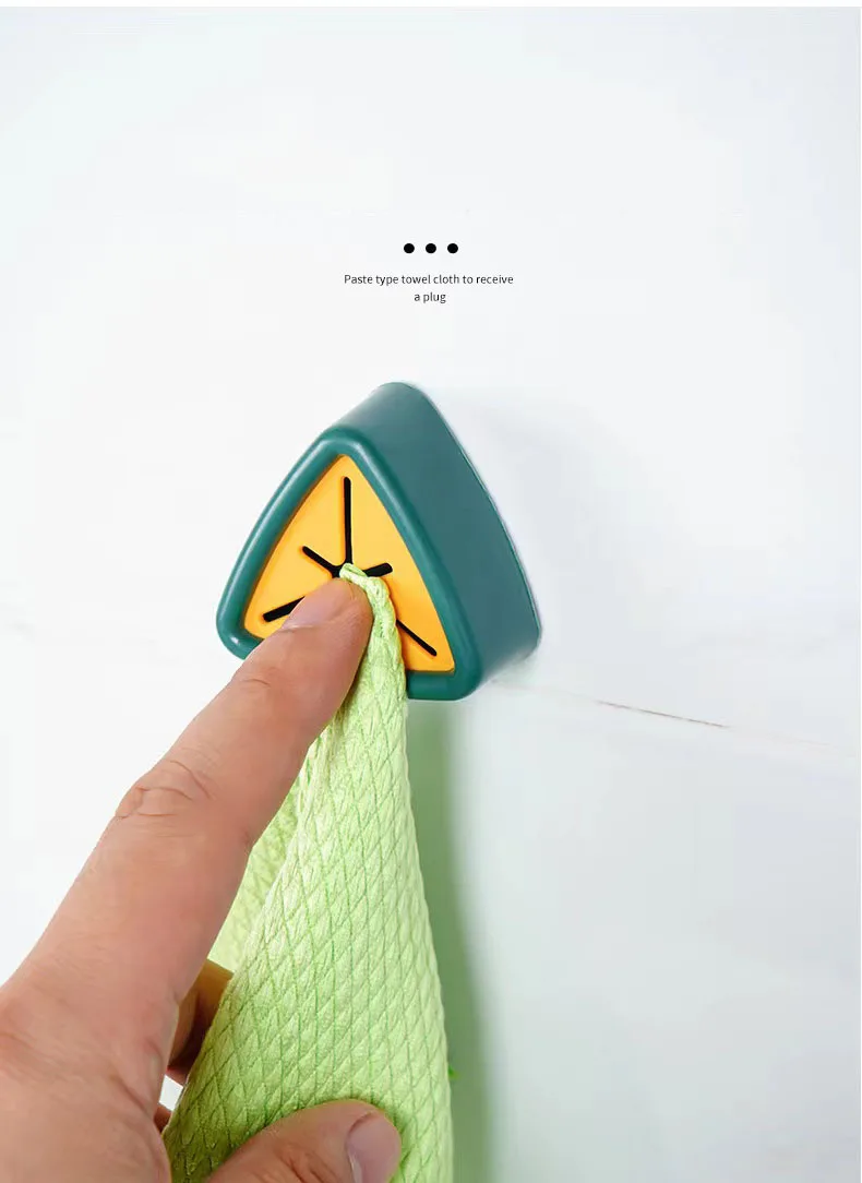 Various Colors Novelty Design Plastic Towel Rack Shelf Bathroom Kitchen No-Punch Wall Hook