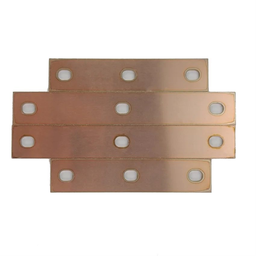Customized T2 Red Copper Strip Flat Busbar for Prismatic Cell
