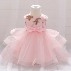 Wholesale elegant kids birthday dress baby girl summer dress for wedding