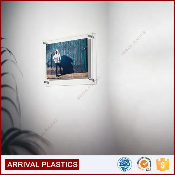 Wall Mount Acrylic Hanging Floating Photo Frame