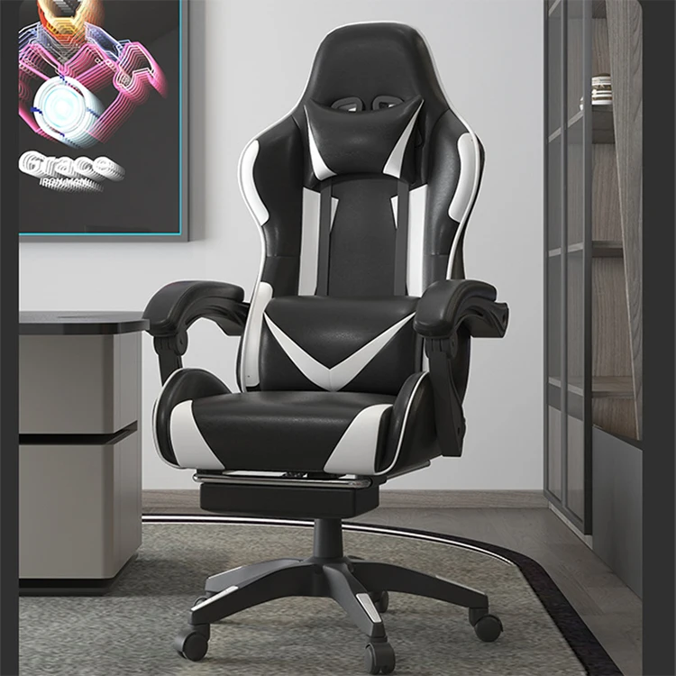 Cheapest Price Best Orange Red Recliner Comfortable king Office PC Game Chair Floor Pu Leather Gaming Chair with Massage