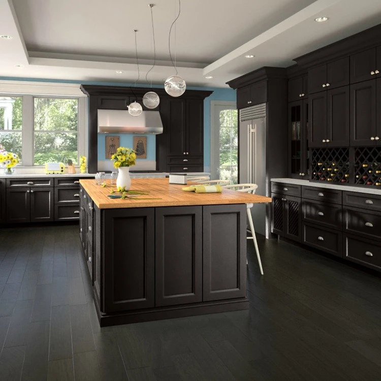 Modern U shaped RTA standard units storage cabinet white grey shaker modular kitchen cabinet