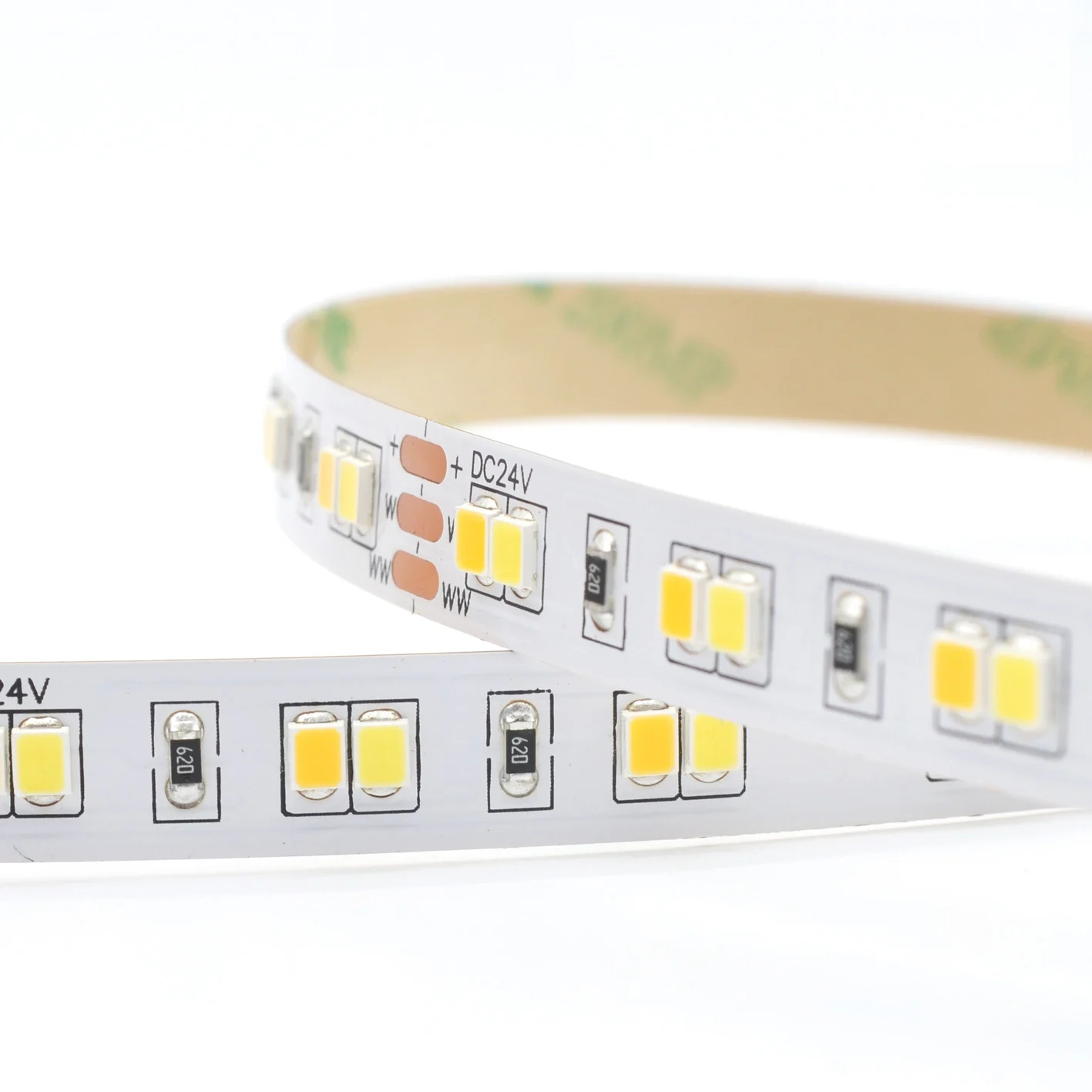 ETL CE 5years Warranty  CCT High CRI>90 24W Color changeable SMD2835 120LEDs/m 10MM PCB LED flexible strip light led light
