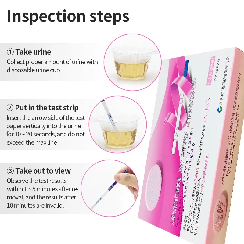 Personal Early Accurate One Step Urine HCG rapid Pregnancy Test Kits Strip