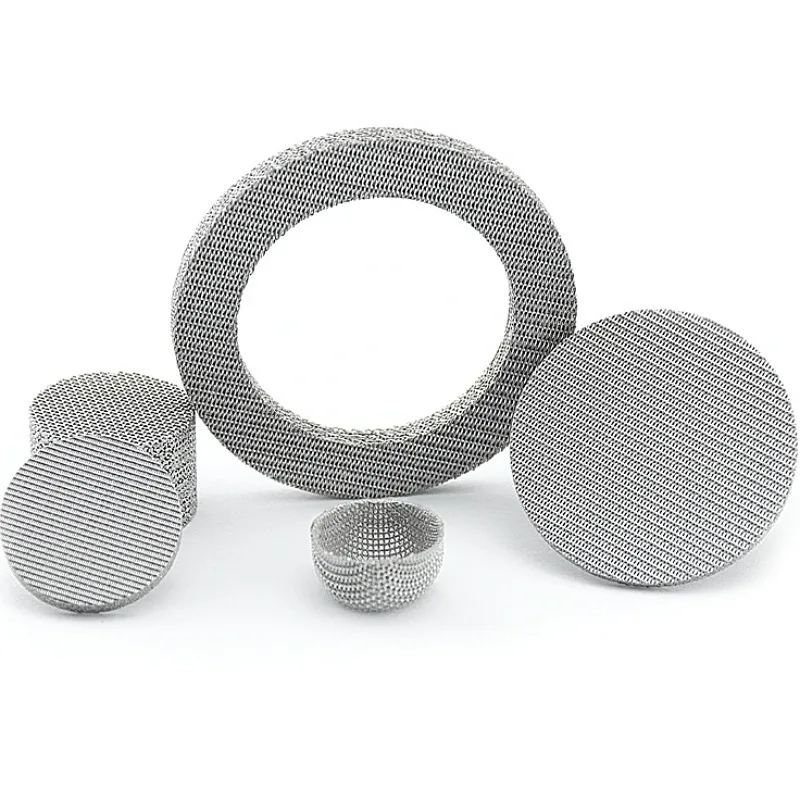 dutch weave wire mesh braided stainless steel sintered metal filter disc porous sintered titanium disc filter
