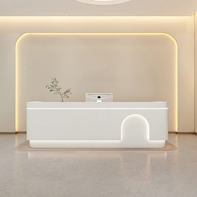 Brand Furniture Dental Clinic Reception Desk Simple Beauty Salon Cashier Wood Products for Office Use