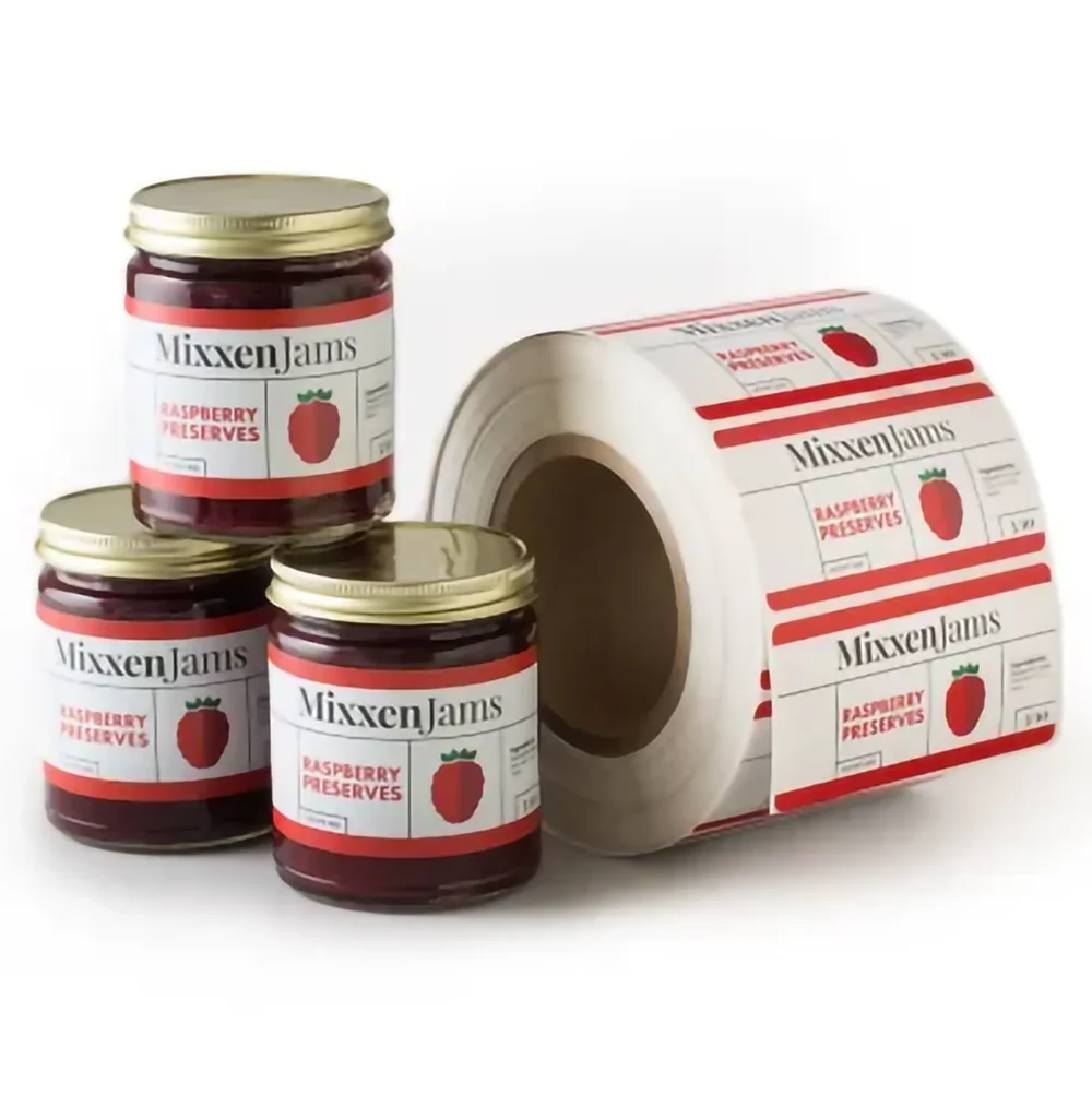 Custom Waterproof Roll Adhesive Glossy Spice Jar Label Hot Sauce Label Food Ketchup Bottle Packing Ketchup Tomato Sauce Sticker