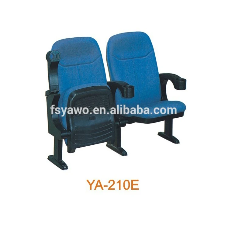 vip modern folding auditorium seating cinema theater assembly hall chair with movable cupholder YA-210E