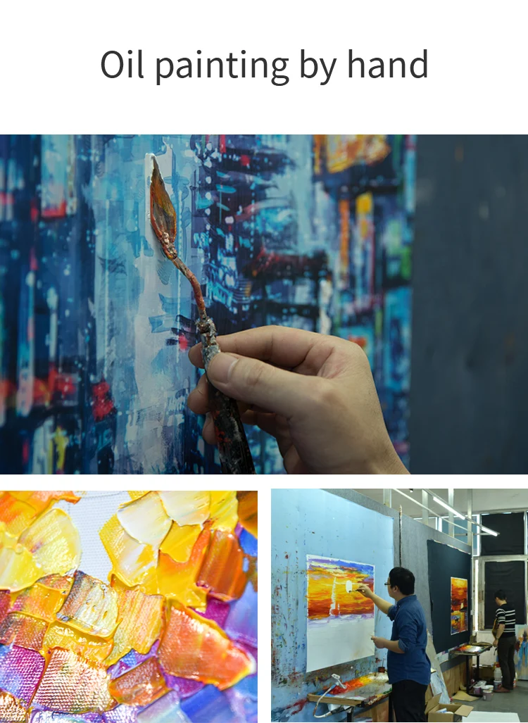 Large gallery luxury beautiful landscape paintings hand-painted large wall art handmade canvas living room abstract oil painting