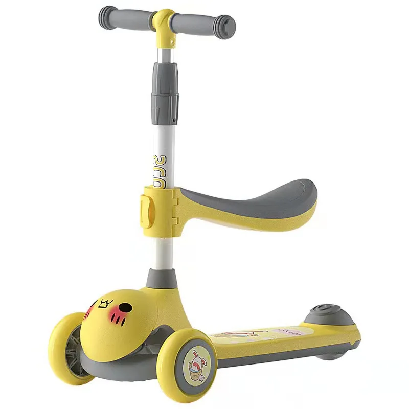 Girls patinete infantil 3 wheel led light cheap kick scooter children / baby scooty scooter / kids scooters for age 9 years