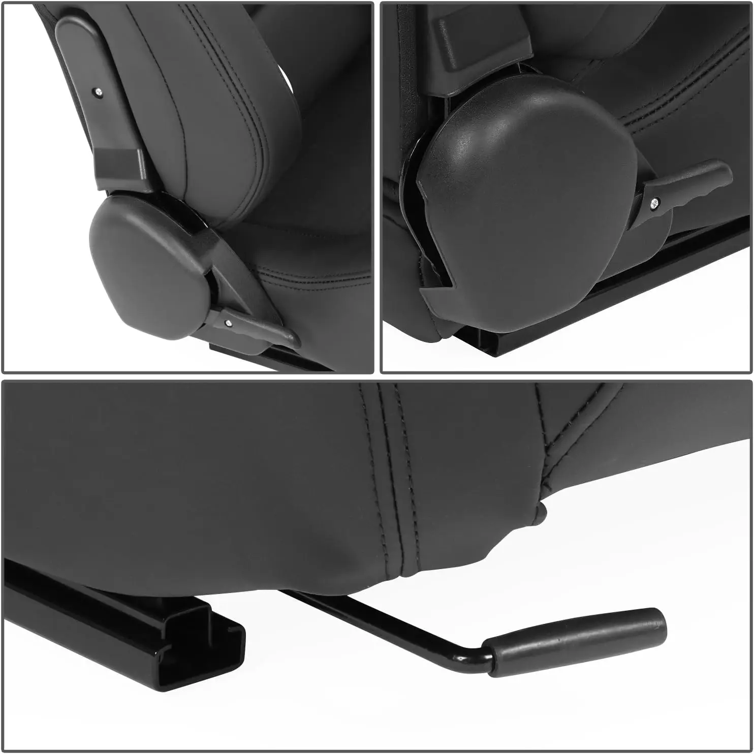 JIABEIR 9014 White Universal Leather Bucket Car Interior Accessories Sports Race Modified Driving Racing Seats