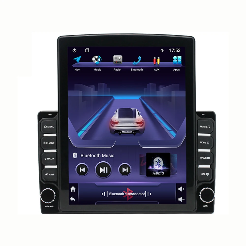 Универсальный Автомобильный мультимедийный DVD-плеер wifi mp5 GPS с взрывозащищенным 2,5D вертикальным экраном 9,7 дюйма