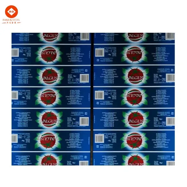 Printing tinplate sheet for paint can packing