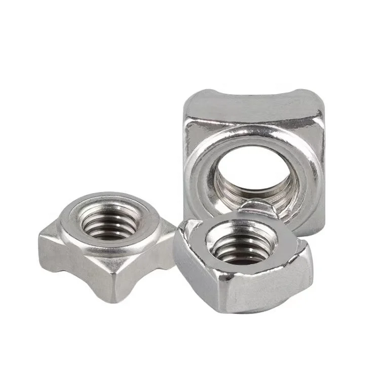 Factory Wholesale Nuts Square Nut din928 M4 M8 M16 Stainless Steel Square Weld Nuts DIN 928