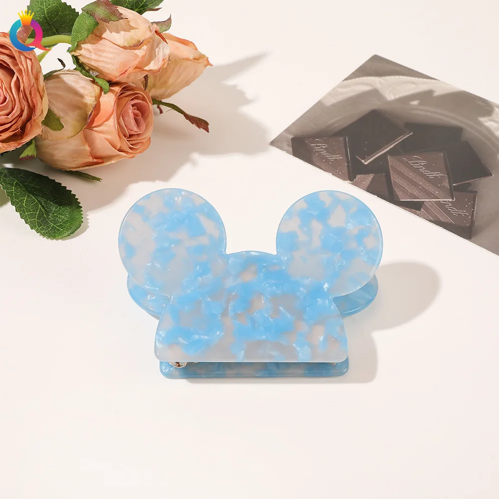 Wholesale New Cute Mickey Head Clamping Clip Back Brain Spoon Pan Hair Shark Clip Headwear Mouse Claw