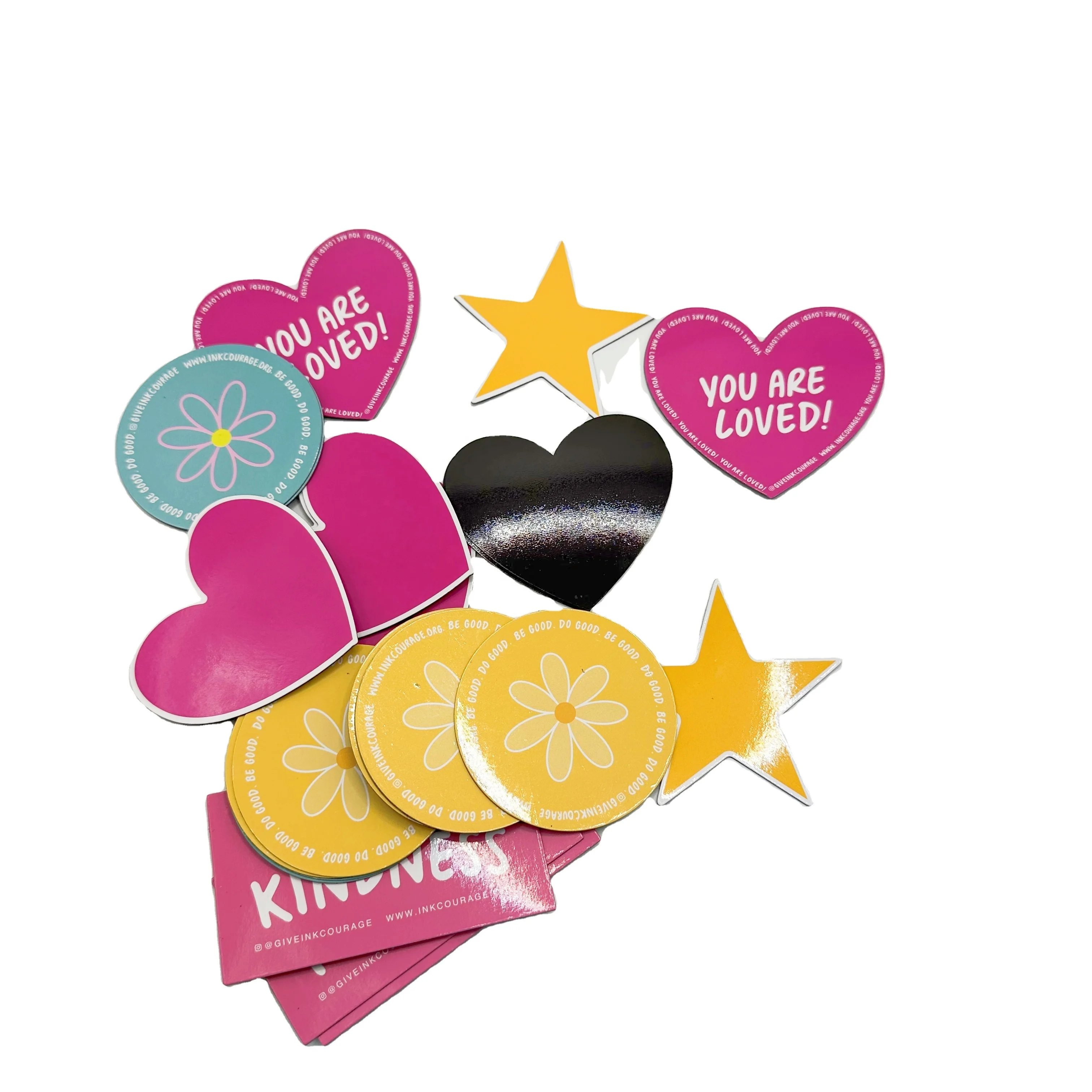 custom refrigerator colorful die cut magnetic sticker star heart round circle shaped fridge magnet