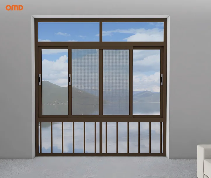 Original Factory Custom Aluminum Sliding Windows For Houses Double Glazed Slide Windows With Three Track