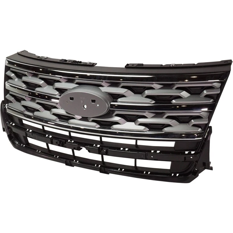 Car Front Center Grille Painted Silver Color For Ford Explorer 2018 JB5Z-8200-AK