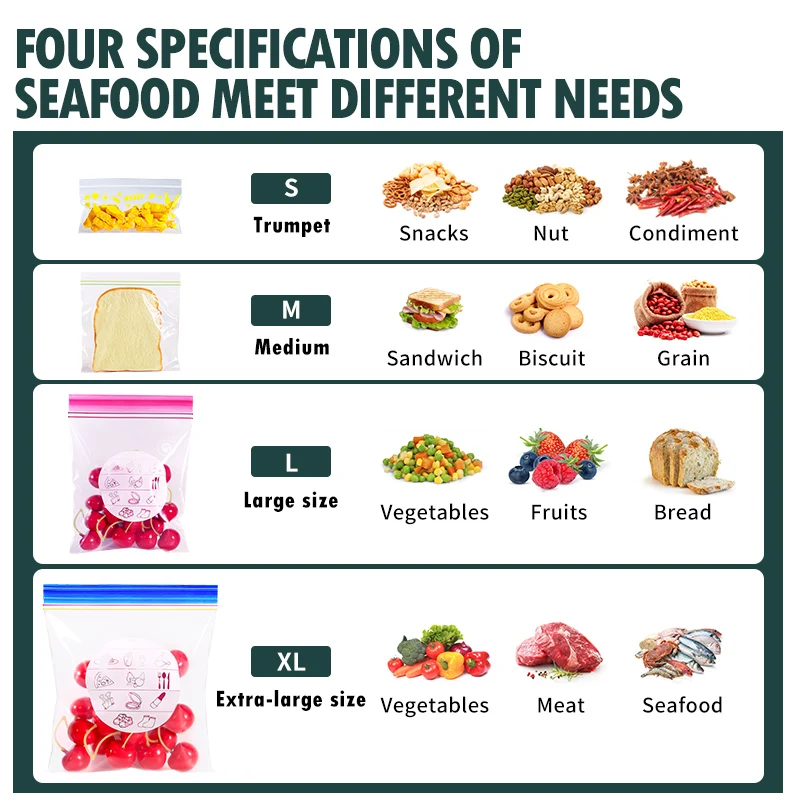 YURUI Factory Food Grade Ldpe Cartoon Double Track Slider Freezer Printed Cute Airtight Zip Lock Food Storage Custom Zipper Bag