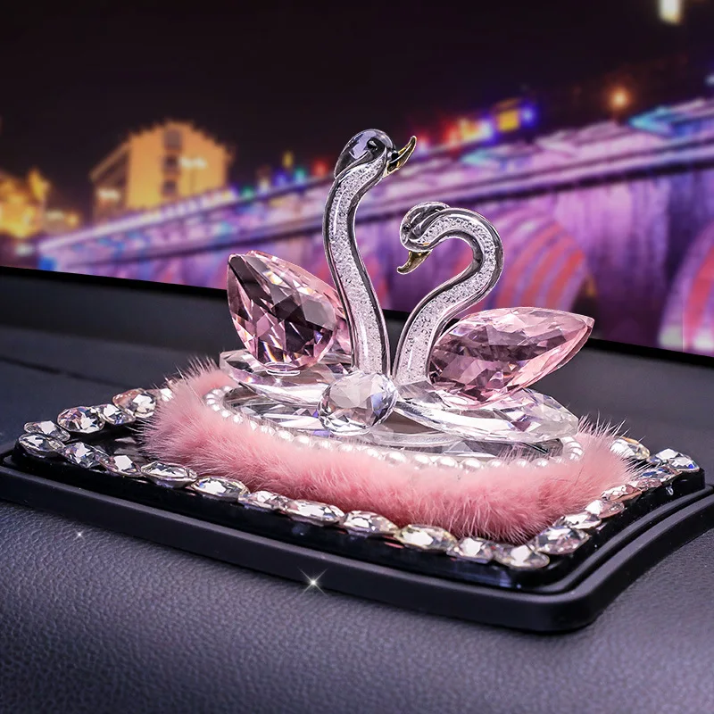 Swan Crystal Car Accessories Creative Car Interior Decoration Items Accessories