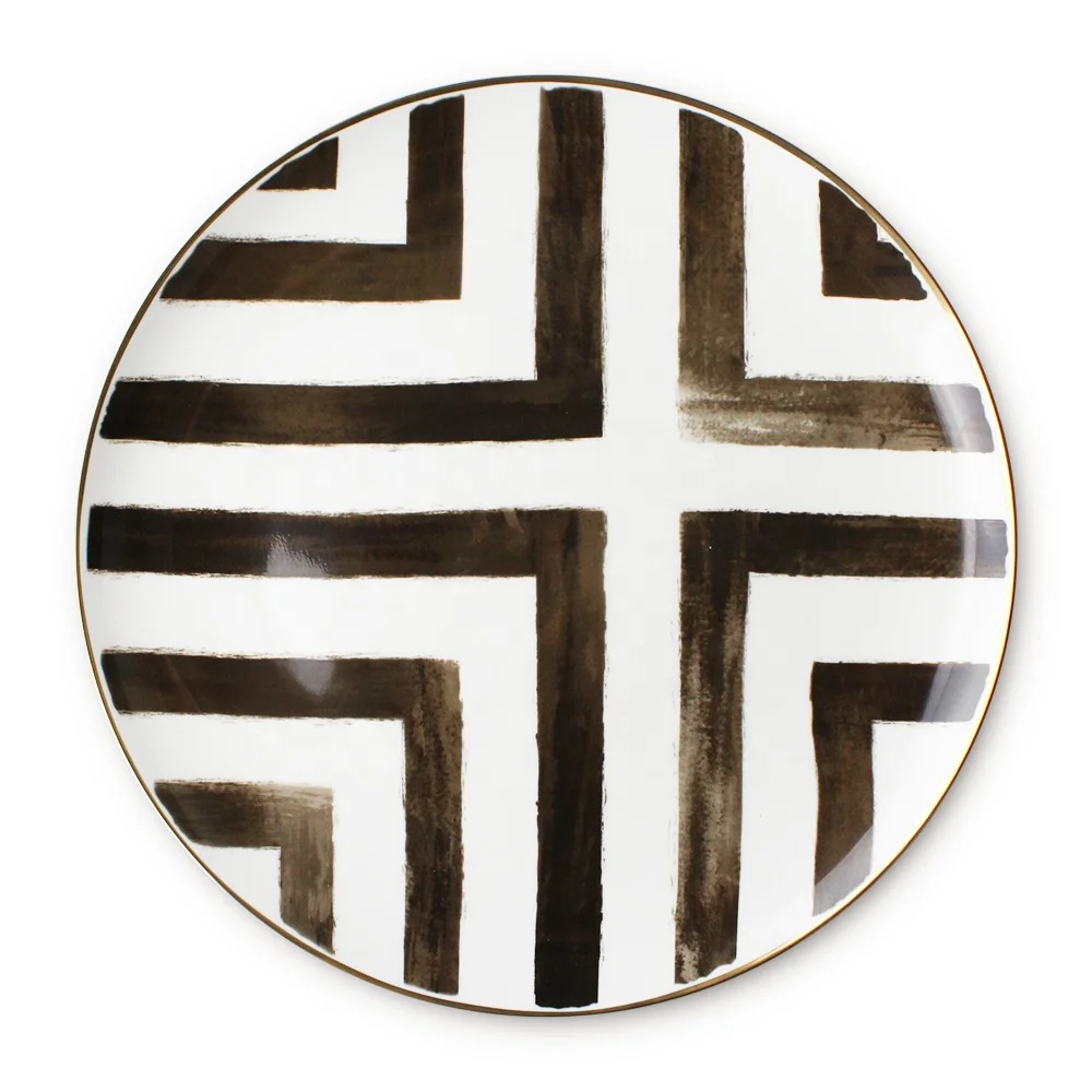 Morden wedding luxury Ceramic Dishes Plate for restaurant