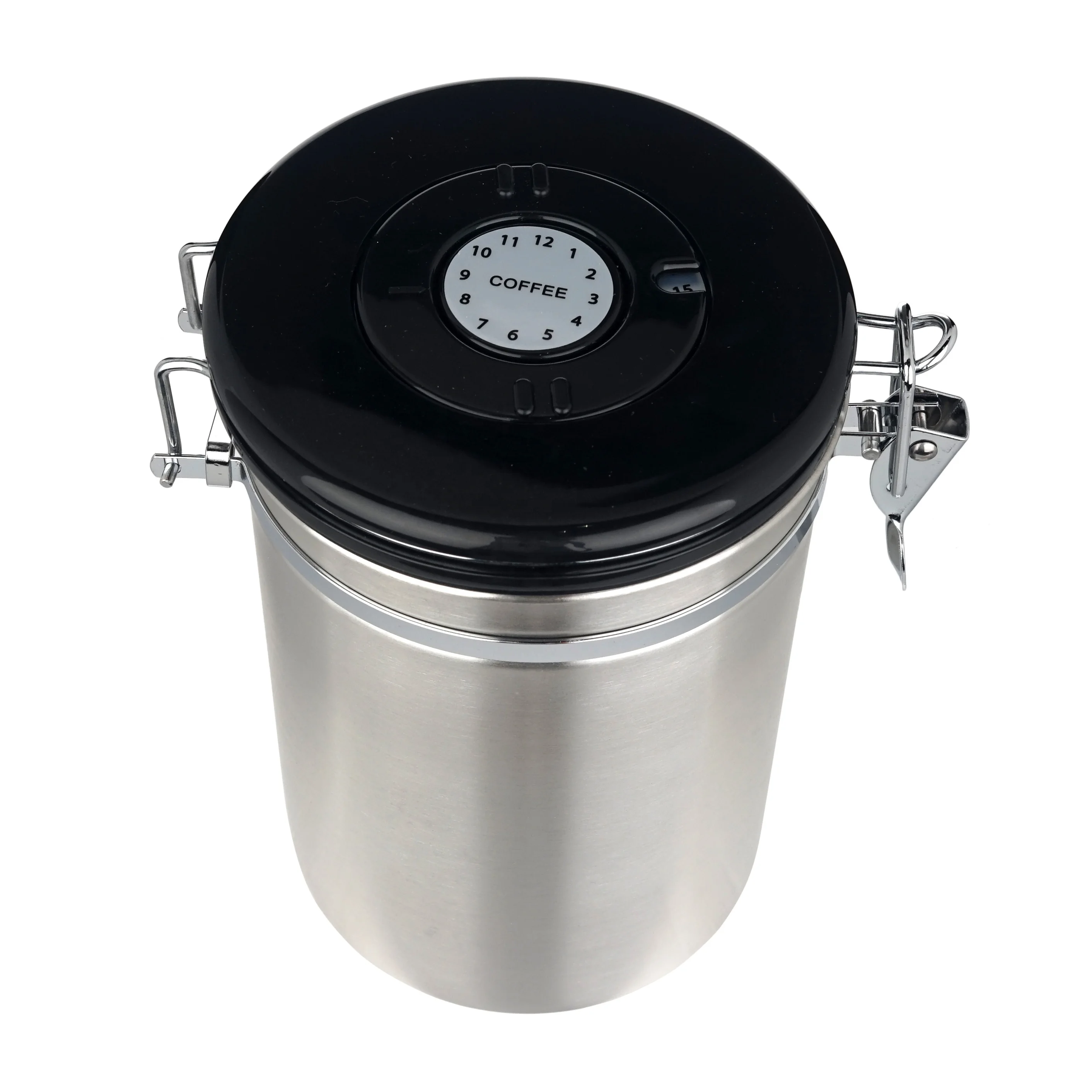 1.6L  Stainless Steel airtight food Jar Coffee Container Canister Bean Seal Pot