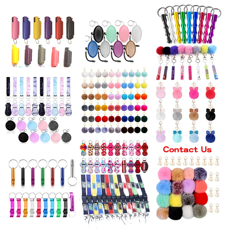 WEIBU Safety Keychain Set Wholesale Self Defense Keychain Bulk Alarm Whistle Self Defense Keychain Set Self Defense For Women