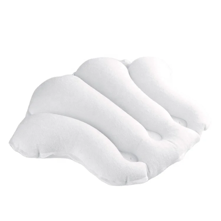 Customized inflatable shell spa bathtub cushion neck bath pillow for adults