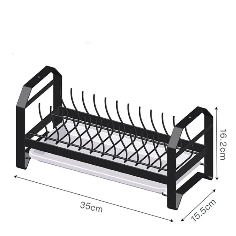 Home and Kitchen Countertop Metal Plate Bowl Holders Non-Slip Cabinet Drawer Dish Drying Drainer Rack Organizer